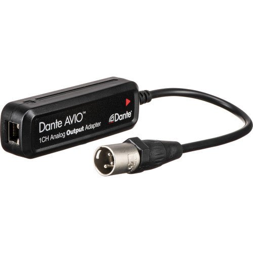 Audinate Dante AVIO 1 - Channel XLR Analog Output Adapter for Dante Audio Network - Rapid Mounts